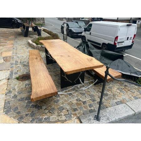Sitzgruppe - Baumtisch - Eichentisch -